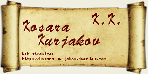 Kosara Kurjakov vizit kartica